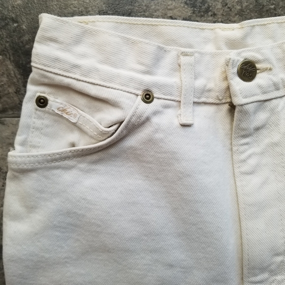 Vintage 90s y2k Off-White Denim High Rise Waisted Mom Jeans 25" Waist VSCO - Picture 5 of 10